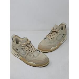 Off-White x Nike Air Jordan 4 Retro SP Sail Women's Size 8 Men's 6.5 CV9388-100